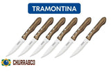 Jumbo Steak Knife Cutlery Set Barbecue BBQ Knives Tramontina Polywood 6Pcs