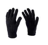 1 pair Gloves Mens Heat Control Thermal Lined Chenille Fashion Black One Size