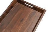 Acacia Curved St Clare Food Serving Tray Breakfast Table Platter 50x35x5cm