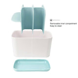 Electric Toothbrush Holder Bathroom Caddy Storage Multifunction Organizer Blue