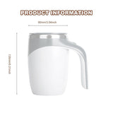 Self Stirring Mug Cup Auto Mixing Cups Coffee Mugs Sets Milk Electric - White