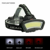 Torch Headlamp 100000LM COB LED Headlight USB Rechargeable Flashlight Work