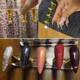 2 Sets Acrylic Nail Art Practice Display Stand Magnetic Tips Holders Assorted