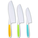 3pcs Kids Kitchen Knife Plastic Fruit Knife Safe Knives for Bread Lettuce Salad