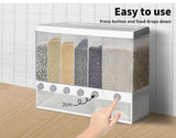Grain Case Cereal Dispenser Storage Box Kitchen Food Rice Container Wall 10KG
