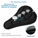 Bike Seat Cover Silicone Thick Comfort Gel Cycling Bicycle Saddle Cushion Pad