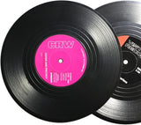 6x Retro Record Discs Disk Coasters Vinyl Style Coasters Place Mats Bar Set