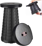 1x Portable Retractable Telescopic Folding Stool Seat Camping Travel Chair