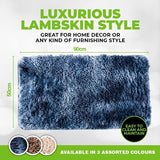 1x Mat Cosy Synthetic Fur Floor Soft Luxurious Home Master - Brown 90cm x 50cm