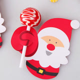 30x Christmas Party Lollipop Holder Sugar-loaf Paper Card Holder Santa Claus