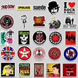 50pcs Music Rock Band Punk Vinyl Decal Stickers Laptop Waterproof Luggage Phone