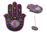 Black Hamsa Hand Stick Incense Holder