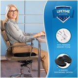 Memory Foam Seat Cushion Lumbar Seat Pillow Pain Relief Car Ergonomical Black