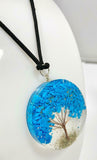 Turquoise Tree of Life Orgonite Orgone Crystal Pendant Energy Healing EMF