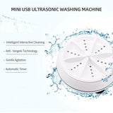 Ultrasonic Portable Washing Machine Mini Turbine Washer USB For Travel Camping