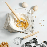 1x Baking Danish Dough Stainless Steel Wire Whisk Mixer Artisan Bread Mixing