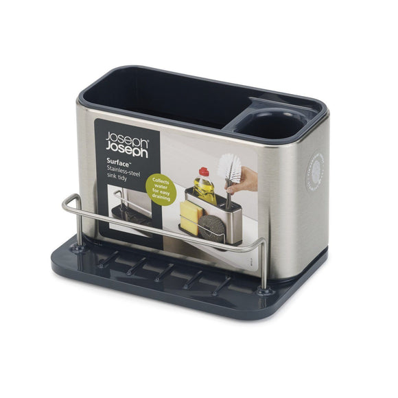 JOSEPH JOSEPH Surface Cutlery Drainer Stainless Steel Caddy Sink Area Organiser
