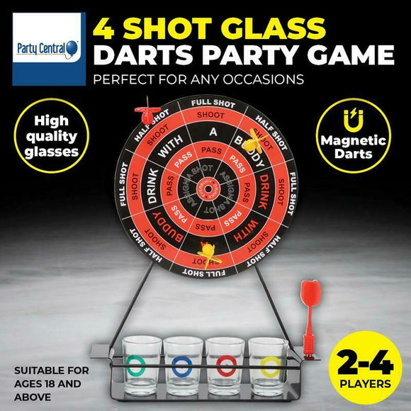 Mini Drinking Game Darts w/ Shot Glasses Party Fun Set Dratboard Gift
