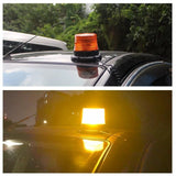 2PCS Emergency Car Beacon Strobe Amber LED Light Flashing Warning Rotating Lamp