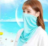Half Face Mask Scarf Balaclava Cycling Neck Cover Sun UV Protection - Blue