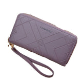 Women Fashion PU Leather Wallet Long Purse Holder Case Clutch Handbag Purple