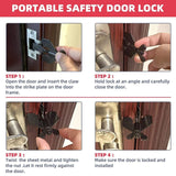 1x Portable Door Lock Security Safety Travel Hotel Home Addalock Safe-Lock Asstd