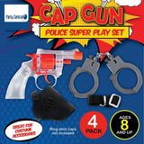 Cap Gun Police Special Play Set Holster Belt Handcuffs Pistol Costume Accessories