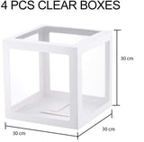 White Balloon Cube Boxes Party for Baby Shower Birthday Bridal Shower - LOVE