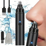 1x Ear And Nose Hair Trimmer Rechargeable Nose Hair Painless Eyebrow Facial