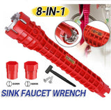 8 In 1 Multi Basin Wrench Flume Faucet Sink Installer Spanner Repair Hand Tools