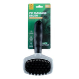Pet Grooming Massage Brush Grey  - 18.5cm x 10.5cm
