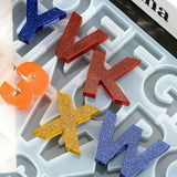 Alphabet Letters Silicone Pendant Mold Necklace Jewelry Epoxy Resin Mould DIY