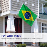 Large Brazil Flag Heavy Duty Polyester Durable - 90 X 150 CM  3ft x 5ft