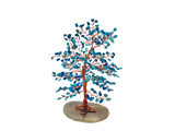 Crystal Chips Tree With Agate Slice Base Blue Howlite Ornaments Money Tree