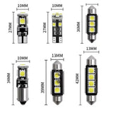 23x Car 12v Led Festoon Interior White Light Bulb 5050 5smd Auto Dome Globe