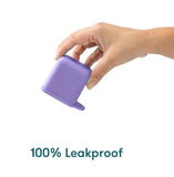 Set 2 Omie Dip Silicone Containers School Snack Pot Leakproof  Purple Orange