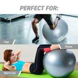 Gym Yoga Ball Home Exercise Pilates Equipment Fitness Ball 75 cm Grey