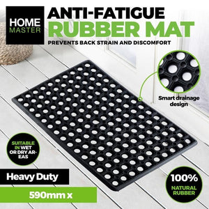 1pc Anti Fatigue Rubber Mat Home Master Wet Or Dry - 59cm x 40cm
