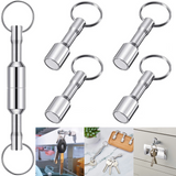 2 Pcs Super Strong Neodymium Magnetic Keyring Key Ring Hook Magnet Chain Holder