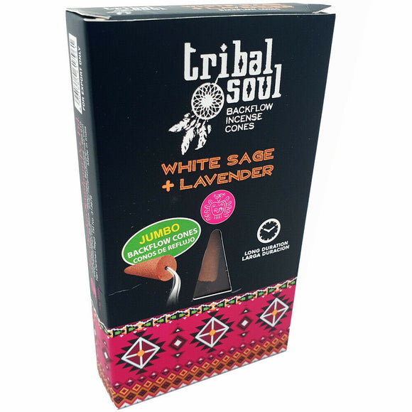 Tribal Soul White Sage & Lavender 30 Backflow Incense Cones