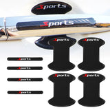 8pcs Car Door Handle Bowl Sticker Protector Anti Scratch Cover Accessories Black