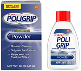 Super Poligrip Extra Strength Denture Adhesive Powder Zinc Free Dental Care 45g