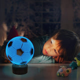 1x 3D Acrylic LED Football Soccer Night Light 16 Colors Lighting Table Bedside Lamp
