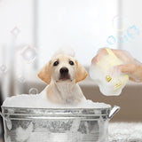 2x Pet Massage Bath Brush For Dog Cat Shampoo Dispenser Silicone Scrubber Assort