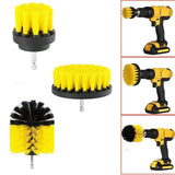 Grout Power Scrubber Cleaning Drill Brush Tub Cleaner Combo Tool Kit Yellow