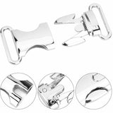 5x Metal Side Release Buckle Slider Clip Webbing Strap Paracord Bracelet Collar