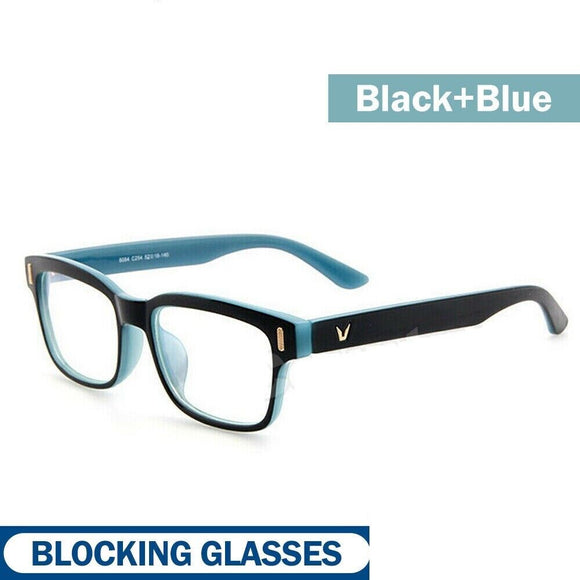 Blue light Blocking Glasses Computer Gaming Anti UV Blue & Black Frame Clear