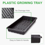 10pcs Garden Black Plastic Rectangle Plant Seedling Propagation Seeding Tray