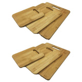 3PK Bamboo Cutting Boards Index Chopping Serving Boards Catering Set