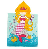 1x Summer Splash Kids Small Hooded Poncho Beach Towel - Mermaid